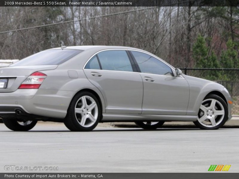 Pewter Metallic / Savanna/Cashmere 2009 Mercedes-Benz S 550 Sedan