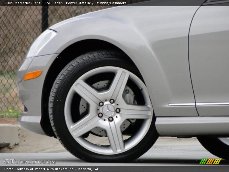 Pewter Metallic / Savanna/Cashmere 2009 Mercedes-Benz S 550 Sedan