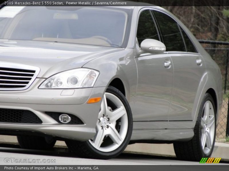 Pewter Metallic / Savanna/Cashmere 2009 Mercedes-Benz S 550 Sedan