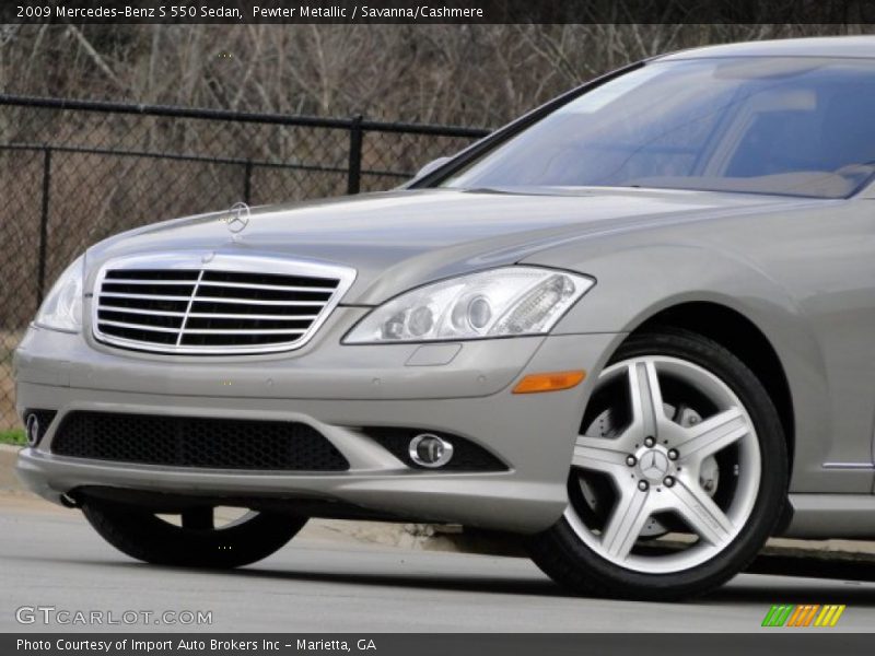 Pewter Metallic / Savanna/Cashmere 2009 Mercedes-Benz S 550 Sedan