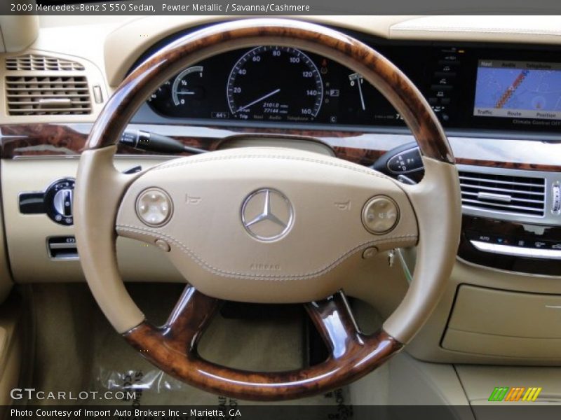 Pewter Metallic / Savanna/Cashmere 2009 Mercedes-Benz S 550 Sedan