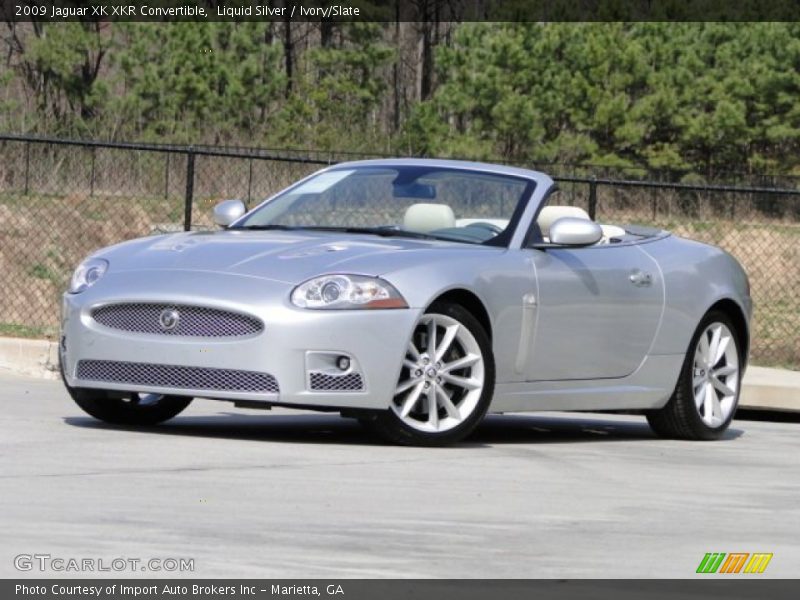 Liquid Silver / Ivory/Slate 2009 Jaguar XK XKR Convertible