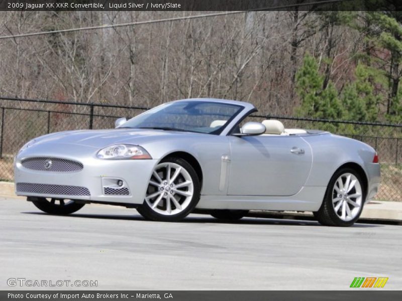 Liquid Silver / Ivory/Slate 2009 Jaguar XK XKR Convertible