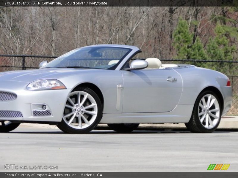 Liquid Silver / Ivory/Slate 2009 Jaguar XK XKR Convertible