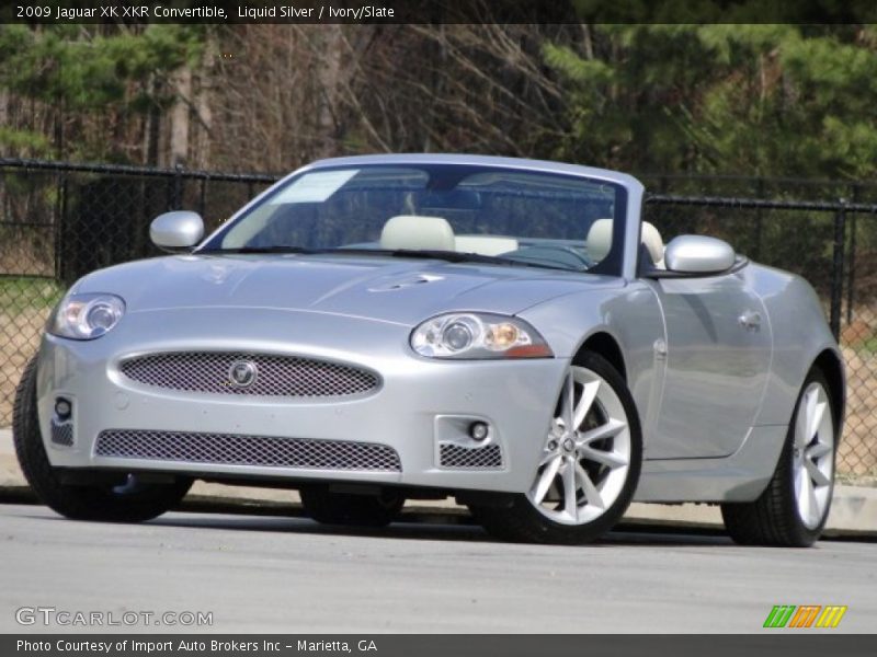 Liquid Silver / Ivory/Slate 2009 Jaguar XK XKR Convertible