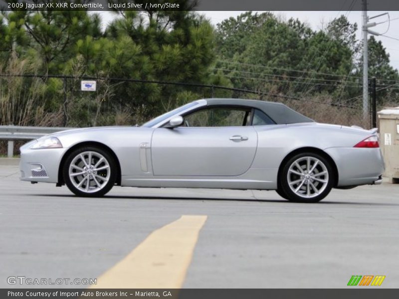 Liquid Silver / Ivory/Slate 2009 Jaguar XK XKR Convertible