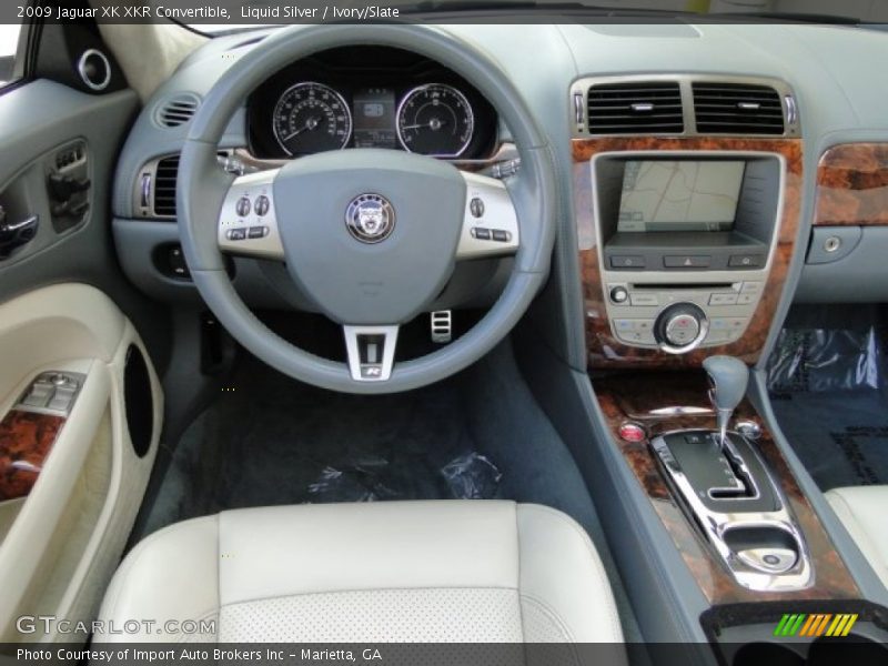 Liquid Silver / Ivory/Slate 2009 Jaguar XK XKR Convertible