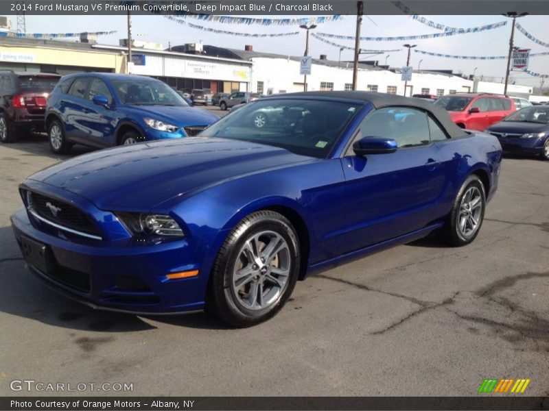 Deep Impact Blue / Charcoal Black 2014 Ford Mustang V6 Premium Convertible