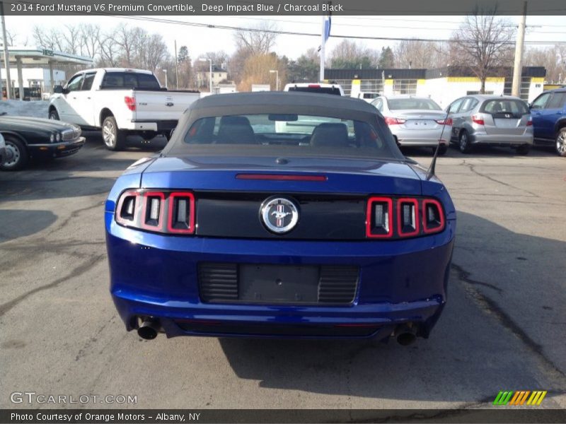 Deep Impact Blue / Charcoal Black 2014 Ford Mustang V6 Premium Convertible