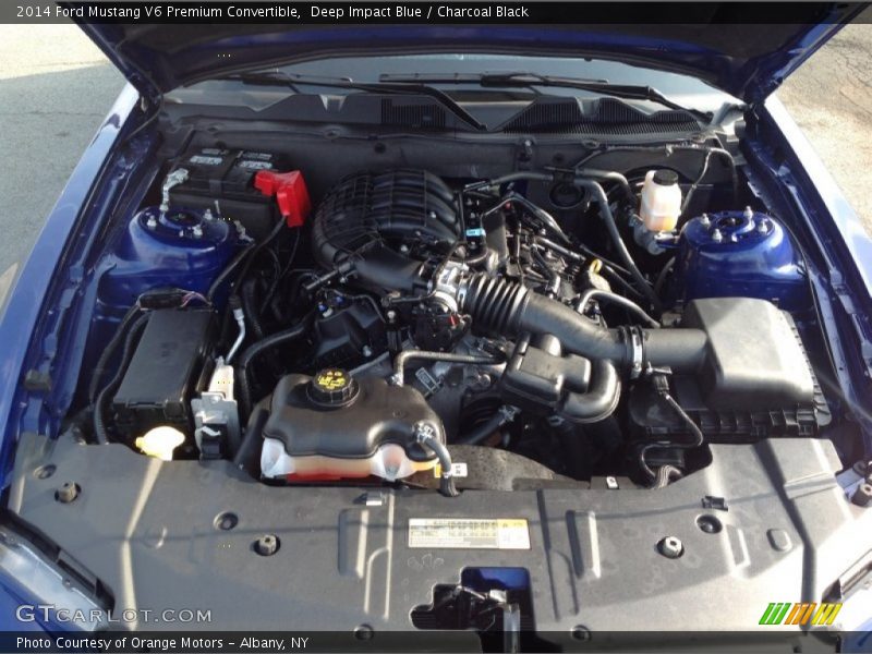 Deep Impact Blue / Charcoal Black 2014 Ford Mustang V6 Premium Convertible