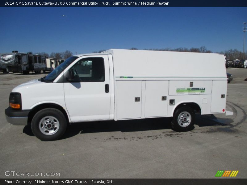 Summit White / Medium Pewter 2014 GMC Savana Cutaway 3500 Commercial Utility Truck