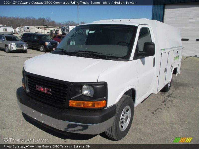 Summit White / Medium Pewter 2014 GMC Savana Cutaway 3500 Commercial Utility Truck