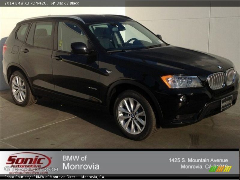 Jet Black / Black 2014 BMW X3 xDrive28i