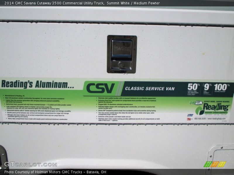 Summit White / Medium Pewter 2014 GMC Savana Cutaway 3500 Commercial Utility Truck