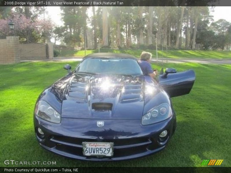 Viper Violet Pearlcoat / Black/Natural Tan 2008 Dodge Viper SRT-10