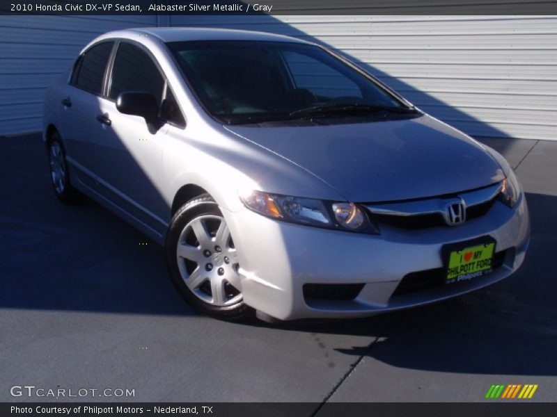 Alabaster Silver Metallic / Gray 2010 Honda Civic DX-VP Sedan