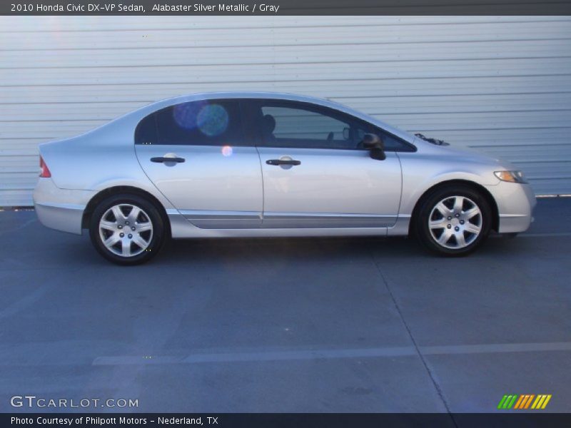 Alabaster Silver Metallic / Gray 2010 Honda Civic DX-VP Sedan
