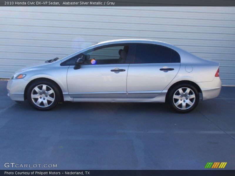 Alabaster Silver Metallic / Gray 2010 Honda Civic DX-VP Sedan