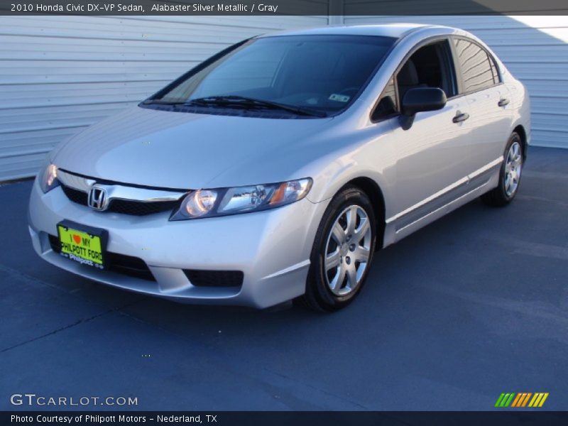 Alabaster Silver Metallic / Gray 2010 Honda Civic DX-VP Sedan