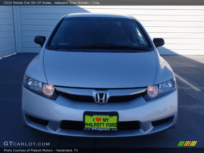 Alabaster Silver Metallic / Gray 2010 Honda Civic DX-VP Sedan
