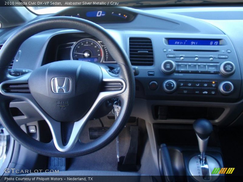 Alabaster Silver Metallic / Gray 2010 Honda Civic DX-VP Sedan