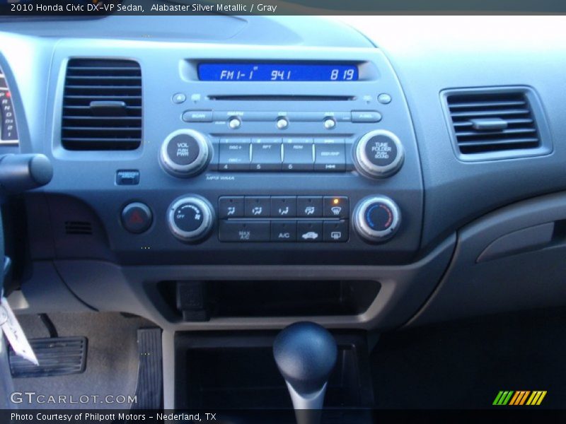 Alabaster Silver Metallic / Gray 2010 Honda Civic DX-VP Sedan