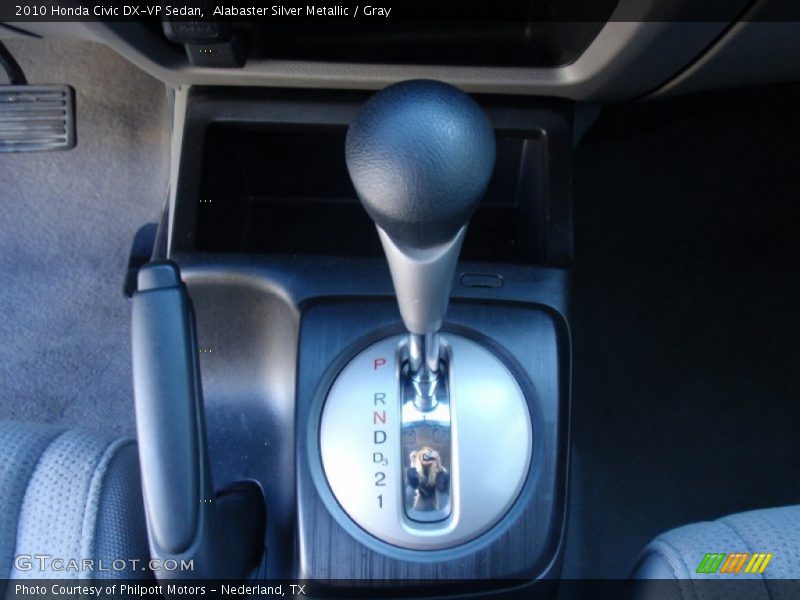 Alabaster Silver Metallic / Gray 2010 Honda Civic DX-VP Sedan