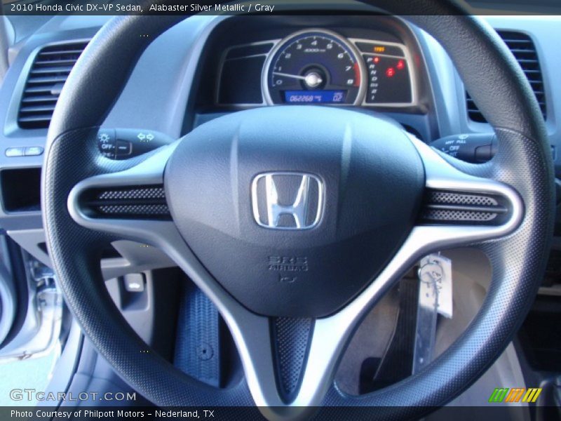 Alabaster Silver Metallic / Gray 2010 Honda Civic DX-VP Sedan