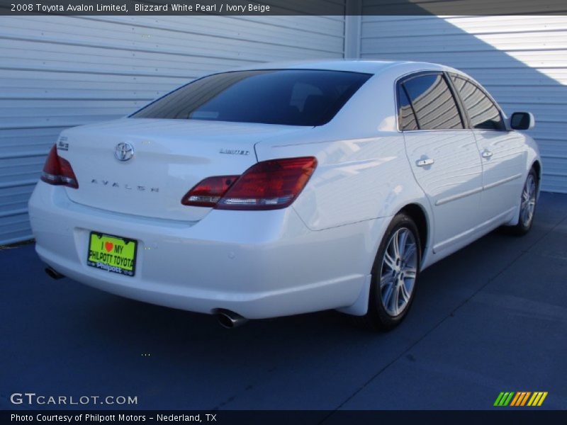 Blizzard White Pearl / Ivory Beige 2008 Toyota Avalon Limited