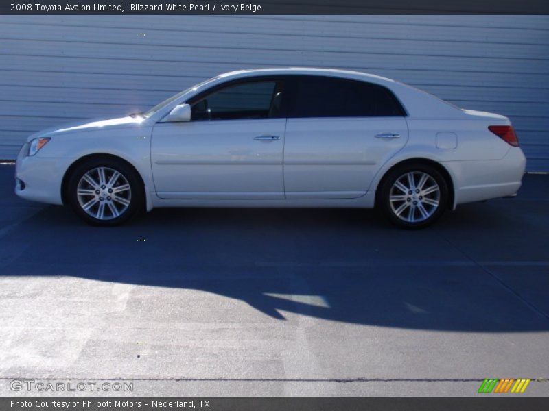 Blizzard White Pearl / Ivory Beige 2008 Toyota Avalon Limited