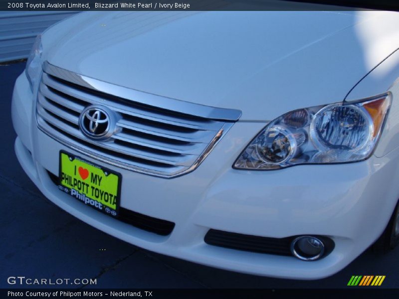 Blizzard White Pearl / Ivory Beige 2008 Toyota Avalon Limited