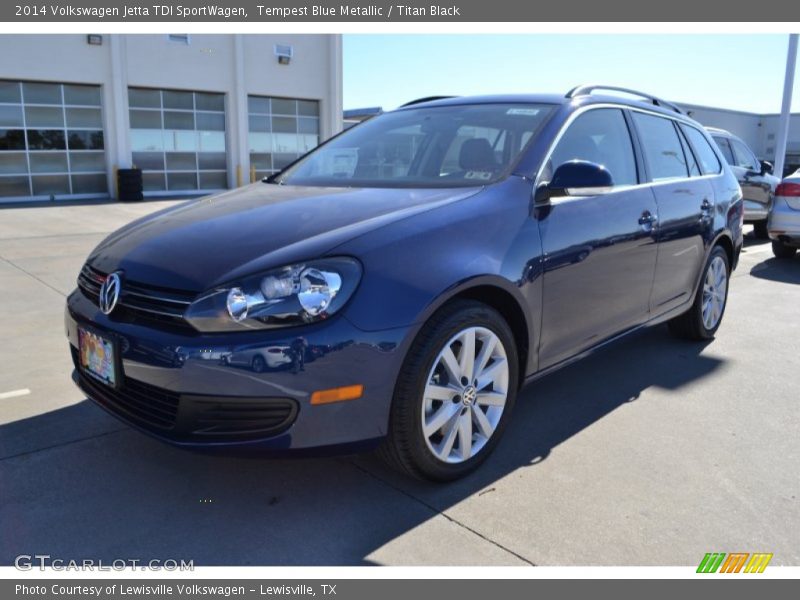 Tempest Blue Metallic / Titan Black 2014 Volkswagen Jetta TDI SportWagen