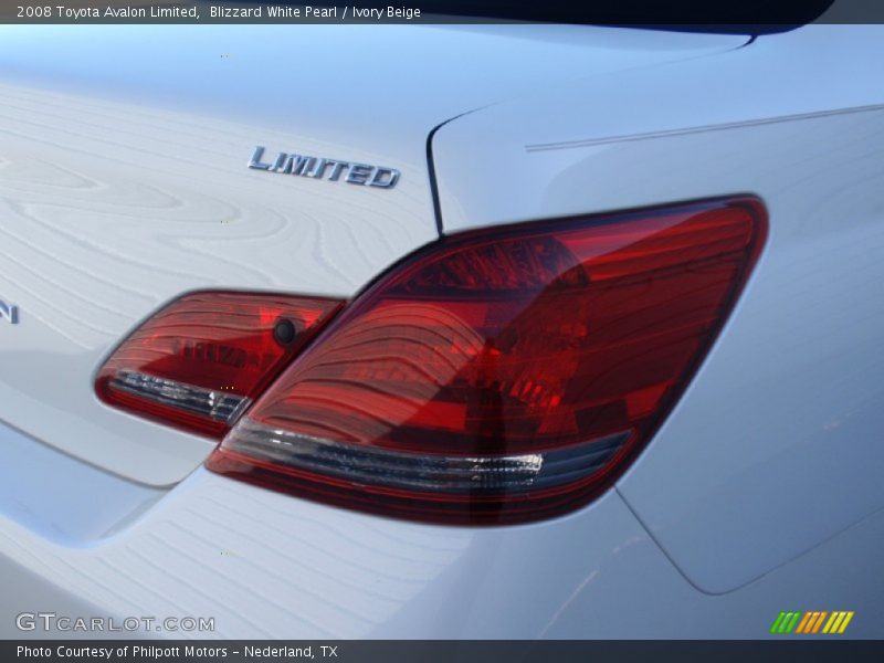 Blizzard White Pearl / Ivory Beige 2008 Toyota Avalon Limited