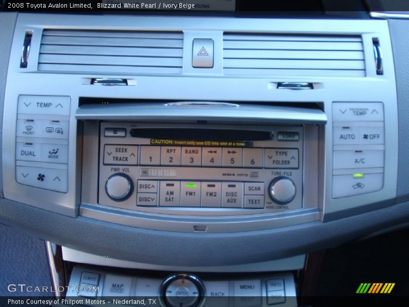 Blizzard White Pearl / Ivory Beige 2008 Toyota Avalon Limited