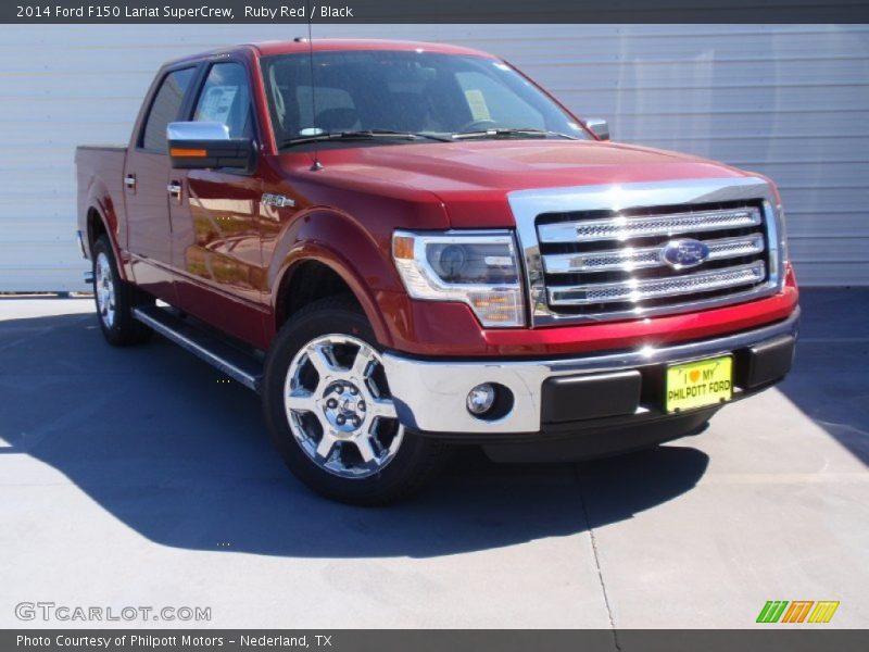 Ruby Red / Black 2014 Ford F150 Lariat SuperCrew