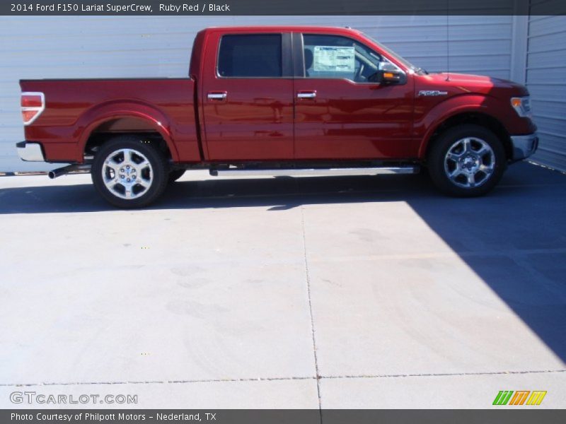 Ruby Red / Black 2014 Ford F150 Lariat SuperCrew