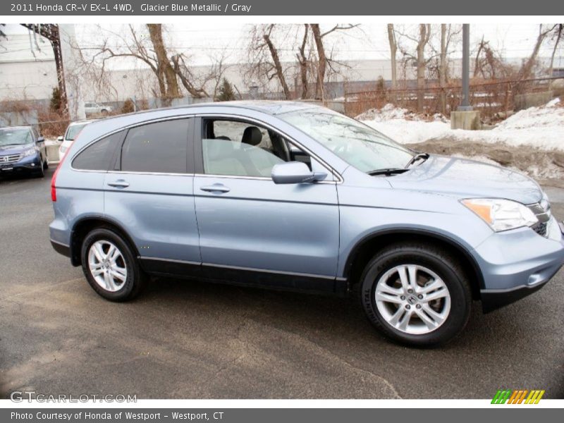 Glacier Blue Metallic / Gray 2011 Honda CR-V EX-L 4WD