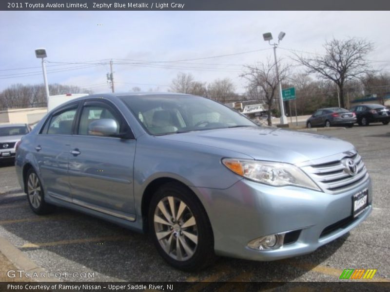 Zephyr Blue Metallic / Light Gray 2011 Toyota Avalon Limited