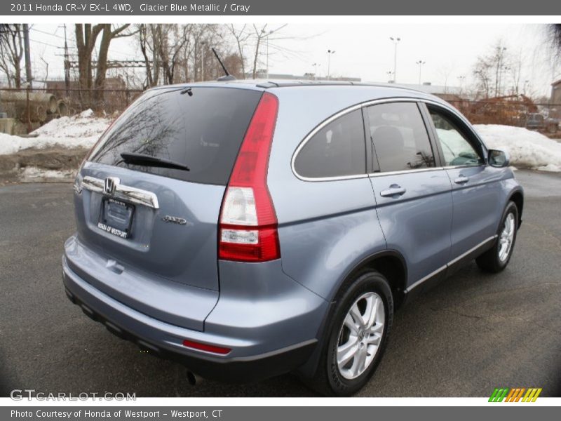 Glacier Blue Metallic / Gray 2011 Honda CR-V EX-L 4WD