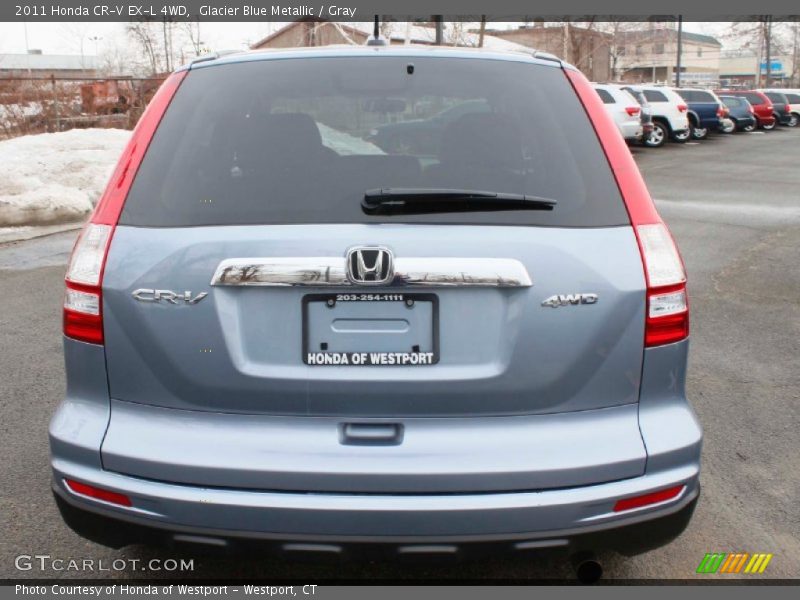 Glacier Blue Metallic / Gray 2011 Honda CR-V EX-L 4WD