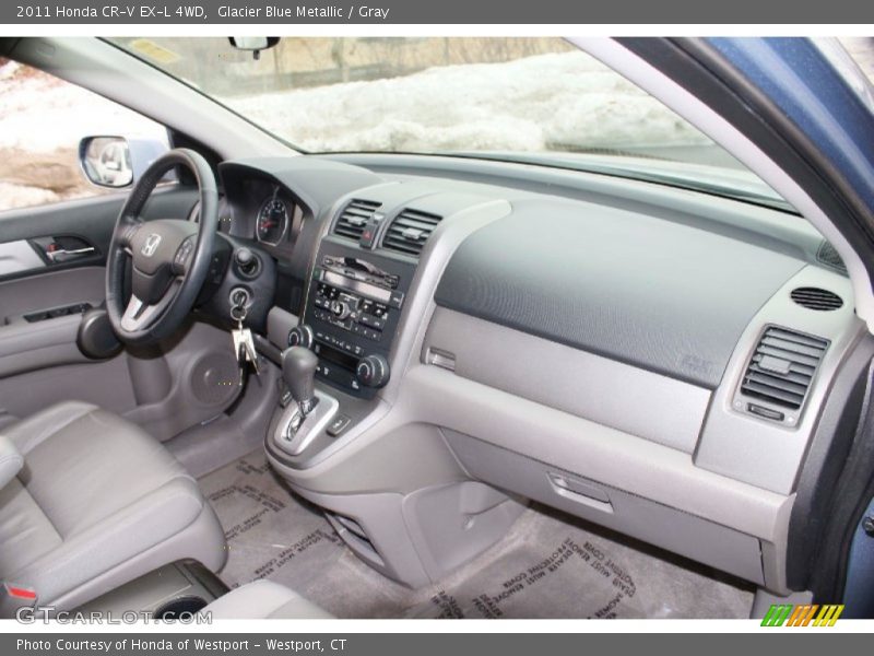 Glacier Blue Metallic / Gray 2011 Honda CR-V EX-L 4WD
