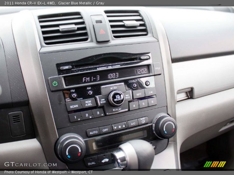 Glacier Blue Metallic / Gray 2011 Honda CR-V EX-L 4WD