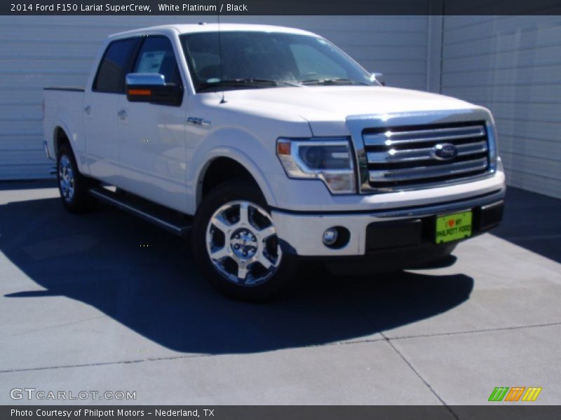 White Platinum / Black 2014 Ford F150 Lariat SuperCrew