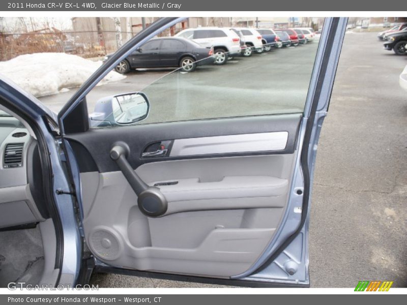 Glacier Blue Metallic / Gray 2011 Honda CR-V EX-L 4WD
