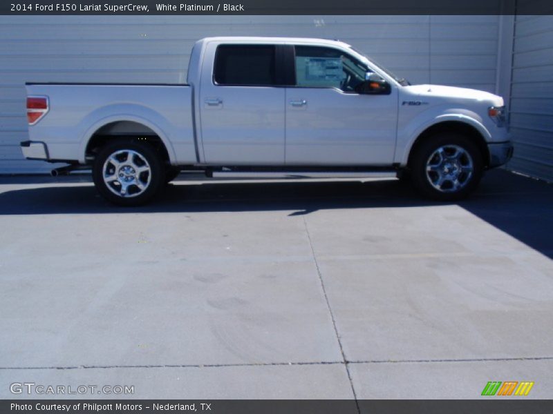 White Platinum / Black 2014 Ford F150 Lariat SuperCrew