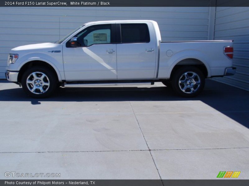 White Platinum / Black 2014 Ford F150 Lariat SuperCrew