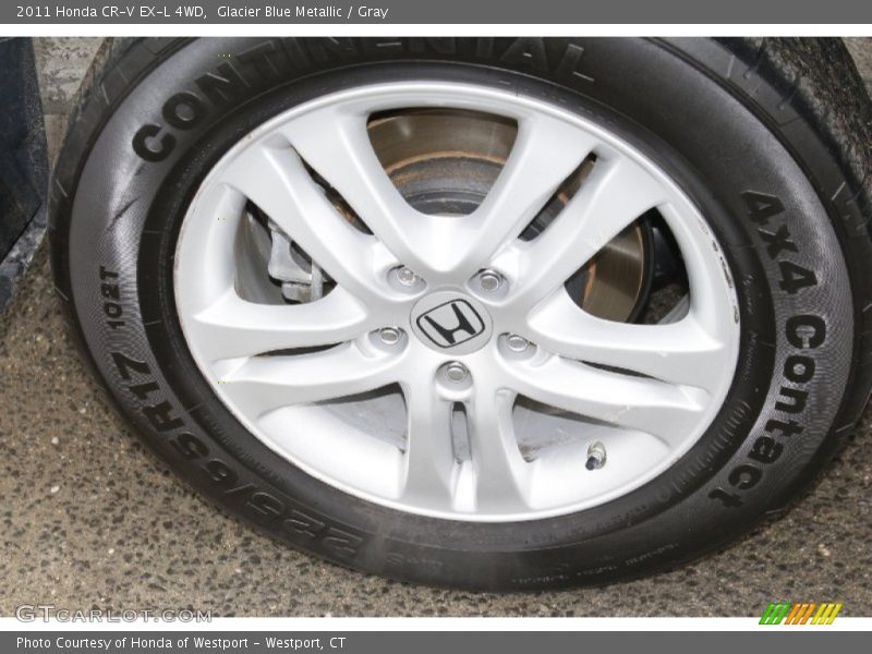 Glacier Blue Metallic / Gray 2011 Honda CR-V EX-L 4WD