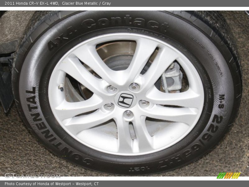 Glacier Blue Metallic / Gray 2011 Honda CR-V EX-L 4WD