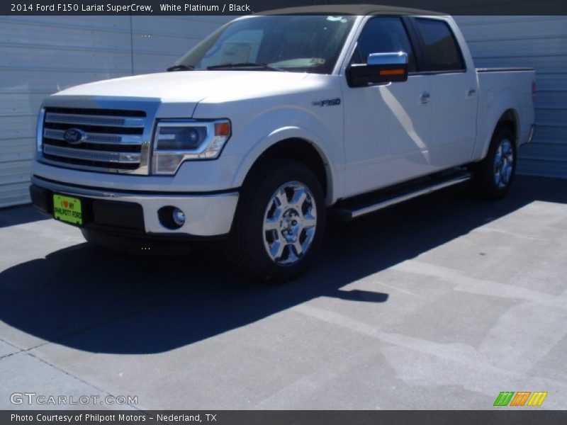 White Platinum / Black 2014 Ford F150 Lariat SuperCrew