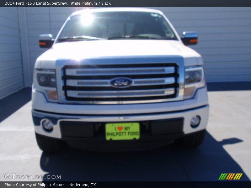 White Platinum / Black 2014 Ford F150 Lariat SuperCrew